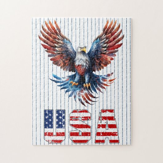 Patriotic Eagle en USA Puzzel (Verticaal)