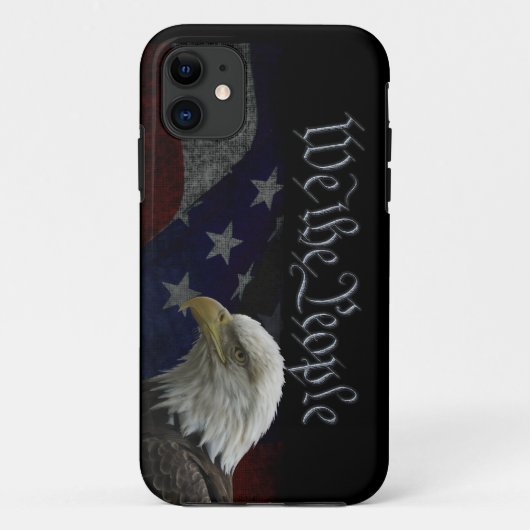 Patriotic Eagle & Flag Case-Mate iPhone Case (Achterkant)
