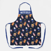 Patriotic Eagle Hot Dog Burger Firecracker Design Schort (Voorkant)