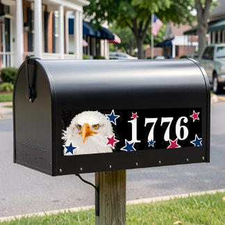 Patriotic Eagle Mailbox Numbers Festive Americana Bumpersticker