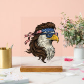 Patriotic Eagle Mullet Vintage Engraving Vector De (Mariage)
