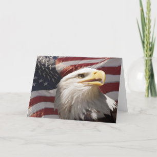 Patriotic Eagle Notecard Kaart