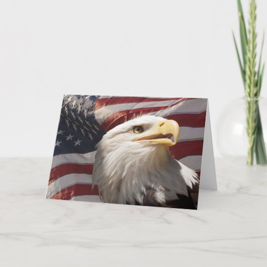 Patriotic Eagle Notecard Kaart (Voorkant)