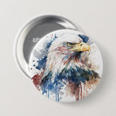 Patriotic Eagle Ronde Button 7,6 Cm (Voorkant /achterkant)