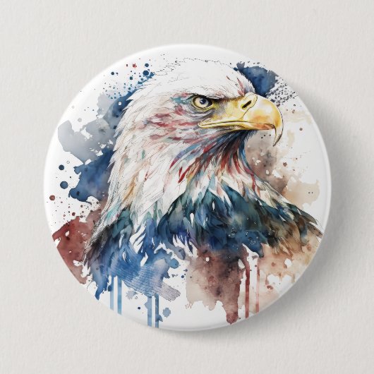 Patriotic Eagle Ronde Button 7,6 Cm (Voorkant)