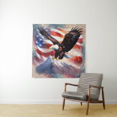 Patriotic Eagle Tapestry Wandkleed (In situ)