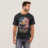 Patriotic Eagle USA 250th Anniversary T-Shirt 1776 (Devant entier)