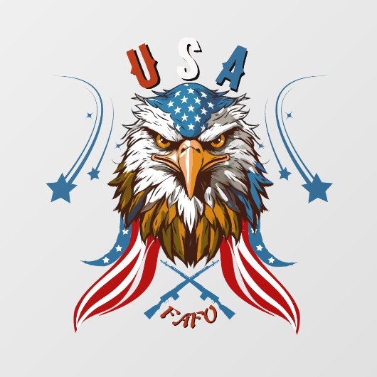*Patriotic Eagle USA FAFO Raamsticker (Vel)
