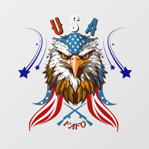 Patriotic Eagle USA FAFO Raamsticker