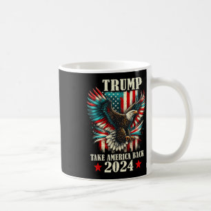 Patriotic Eagle USA Vlag Trump 2024 Take America B Koffiemok