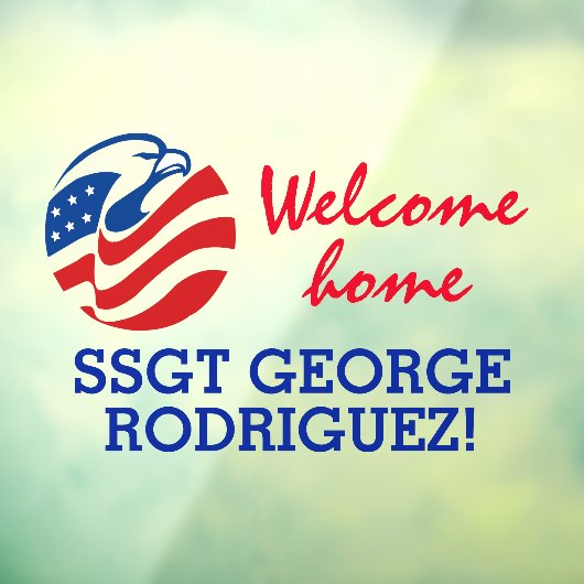 Patriotic Eagle Welkom Thuis Militair Lid Wind Raamsticker (Vel 3)