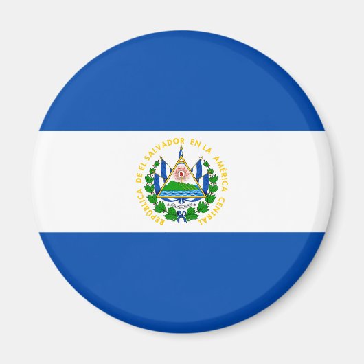 Patriotic El Salvador Flag Magneet (Voorkant)