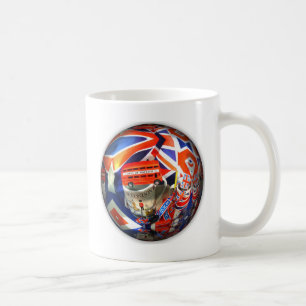 Patriotic England London collage art accessoires Koffiemok