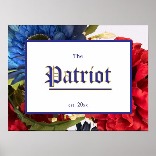 Patriotic Establishment Welcome Sign Poster (Voorkant)