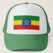 Patriotic Ethiopia Flag Trucker Pet (Voorkant)
