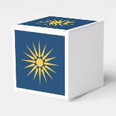 Patriotic favor box with Flag of Macedonia, Greece Bedankdoosjes (Voorkant Zijde)