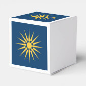 Patriotic favor box with Flag of Macedonia, Greece Bedankdoosjes (Achterkant)