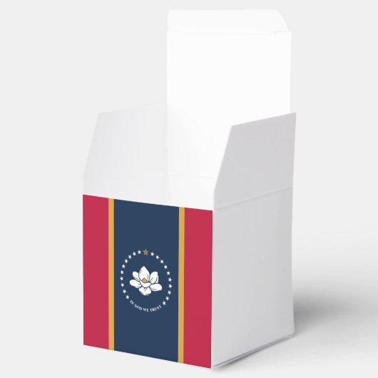 Patriotic favor box with Flag of Mississippi, USA Bedankdoosjes (Geopend)