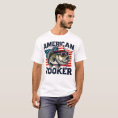 Patriotic Fish Hook e.a T-shirt (Voorkant volledig)