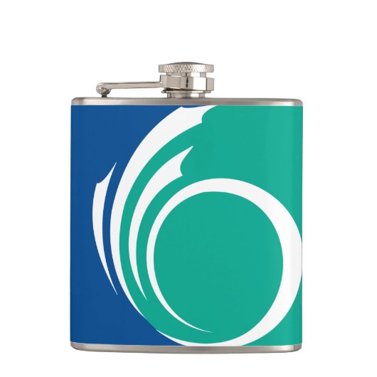 Patriotic flask with Flag of Ottawa, Canada Heupfles (Voorkant)