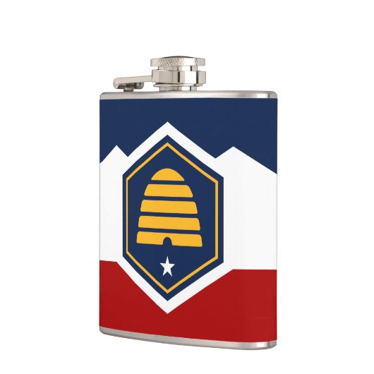 Patriotic flask with Flag of Utah, USA Heupfles (Links)