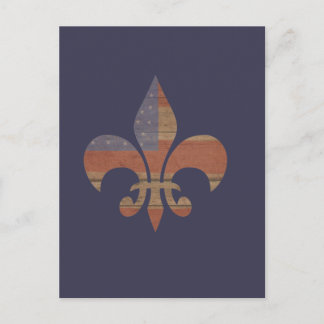 Patriotic Fleur De Lis Briefkaart