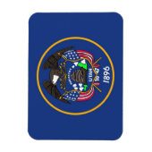 Patriotic flexible magnet with Utah State flag (Vertical)