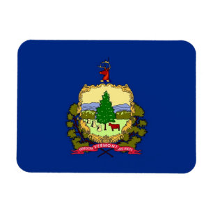 Patriotic flexible magnet with Vermont State flag
