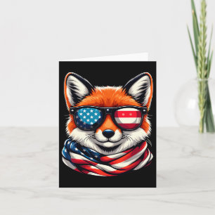 Patriotic Fox USA Amerikaanse vlag Zonnebril 4 jul Kaart