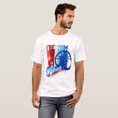 Patriotic Freedom Vibes USA T-Shirt (Devant entier)