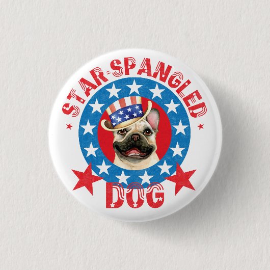 Patriotic Frenchie Button (Voorkant)