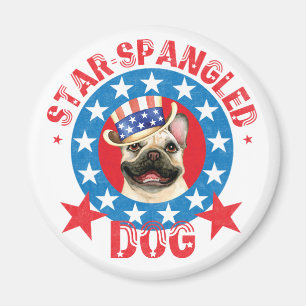 Patriotic Frenchie Magnet Magneet