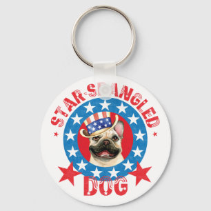 Patriotic Frenchie Sleutelhanger