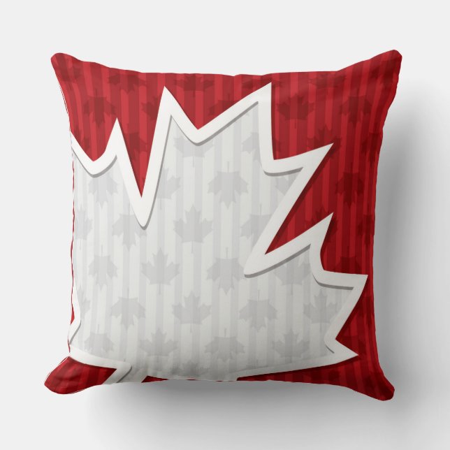 Patriotic Fun Canada Maple Leaf Kussen (Voorkant)