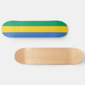 Patriotic Gabon Flag Skateboard (Horizontaal)