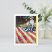 "PATRIOTIC GARDEN" FLOWER FLAG BRIEFKAART (Staand voorkant)