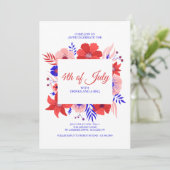 Patriotic Garden Party Uitnodiging (Staand voorkant)