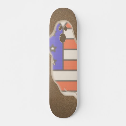 Patriotic Ghost Skateboard (Voorkant)