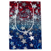 Patriotic Glitter Medium Cadeauzakje (Voorkant)
