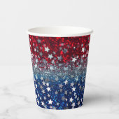 Patriotic Glitter Papieren Bekers (Achterkant)