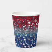 Patriotic Glitter Papieren Bekers (Voorkant)