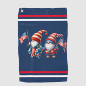 Patriotic Gnomes Golf Towel Golfhanddoek (Voorkant)