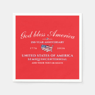 Patriotic God Bless America 250 Semiquincentennial Servet