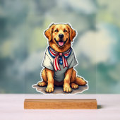 Patriotic Golden Dog Vintage Engraving Shirt 2 (Neutre)