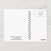 Patriotic Greyhound Dog Art Briefkaart (Achterkant)