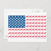 Patriotic Greyhound Dog Briefkaart (Voorkant / Achterkant)