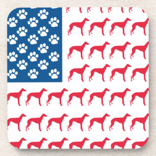 Patriotic Greyhound Dog Drankjes Onderzetter