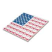 Patriotic Greyhound Dog Tegeltje (Zijkant)