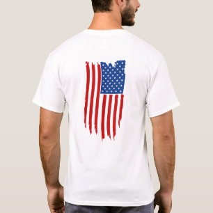 *~* Patriotic Grunge American USA Flag Modern T-shirt