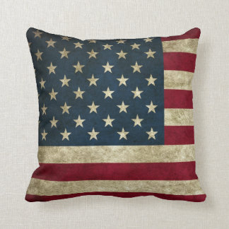 Patriotic Grunge USA American Flag Kussen